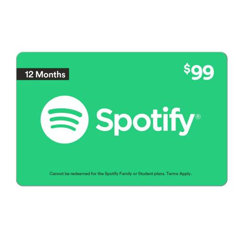 Spotify $99 12 month eGift Card